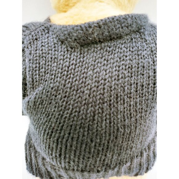 Bendy Muffy Bear Navy Blue K Sweater Vintage 2001 Stuffed Animal 7 Inch 5738A - Picture 6 of 12